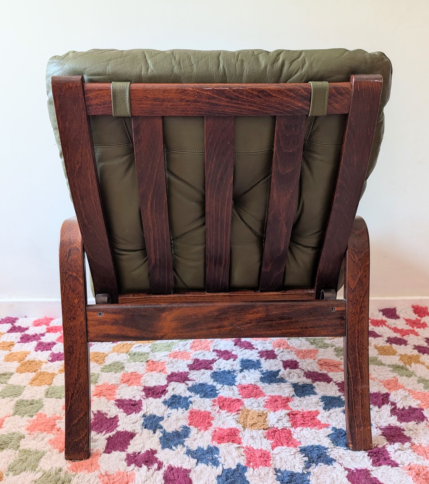 Mid Century Danish Set Of 2 Lounge Chairs With Foot Stool, 1970s photo Furniture