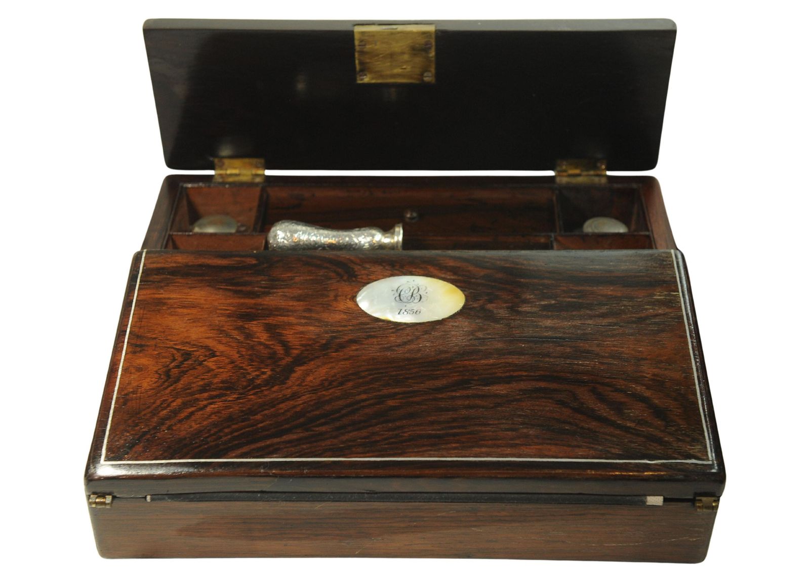 19th Century Rosewood Writing Slope Decorated With Beautiful Inlay Throughout photo 1500.0