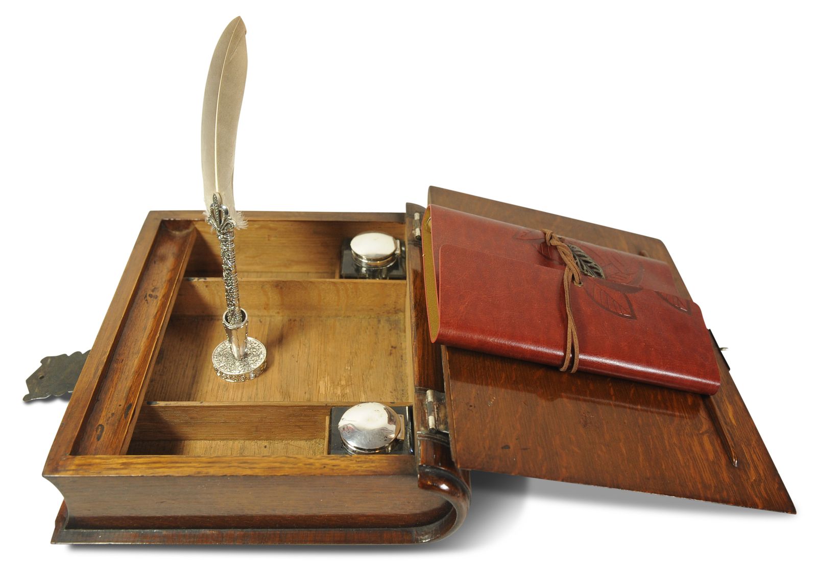 Victorian Writing Slope In The Shape Of A Book With Compartments photo Home Decor