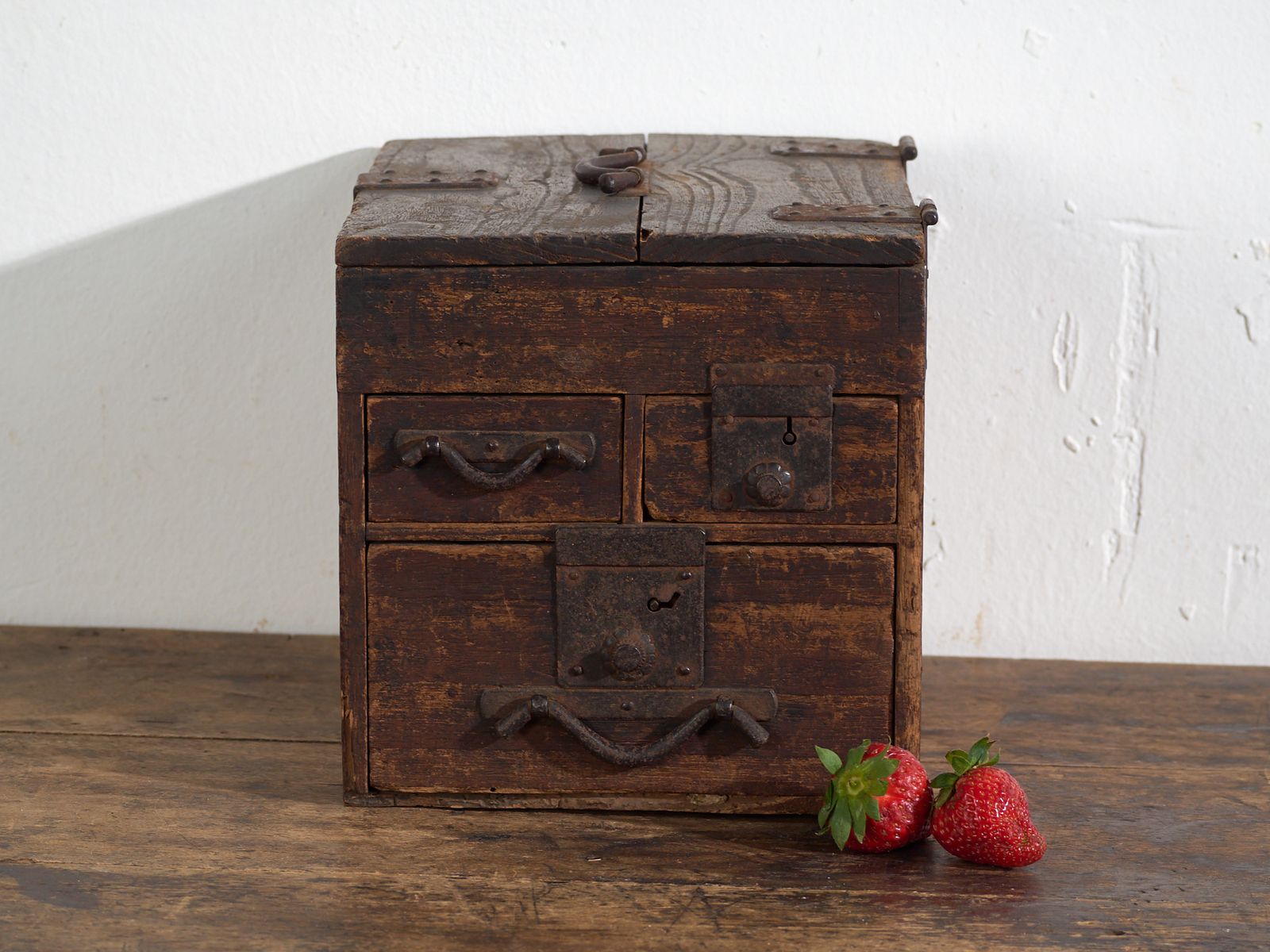 Antique Small Japanese Chest With Drawers – Japan, Circa 1900 photo vintage