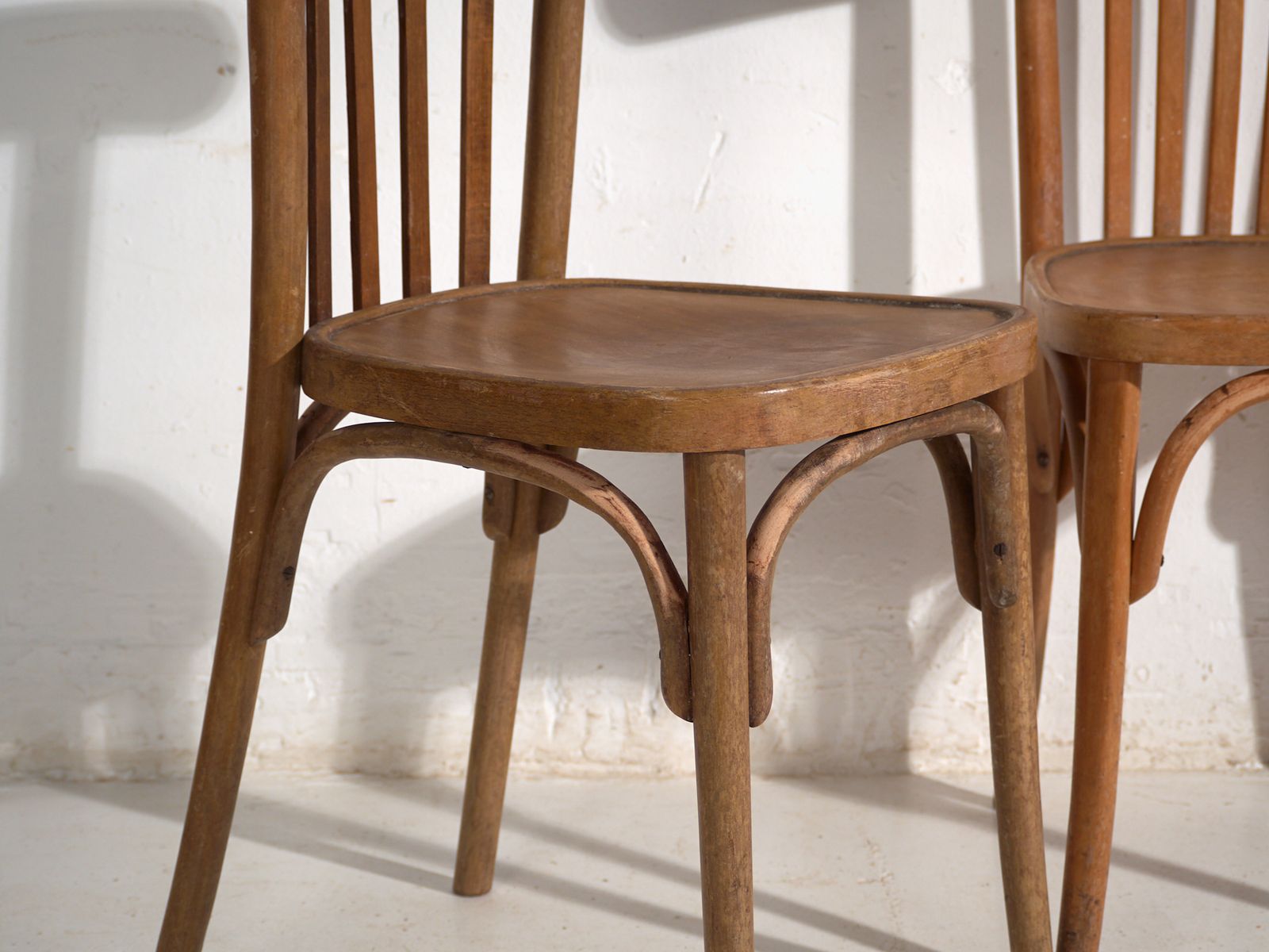 Pair Of Thonet Style Bentwood Chairs With Low Back – Central Europe, Circa 1920 photo Furniture