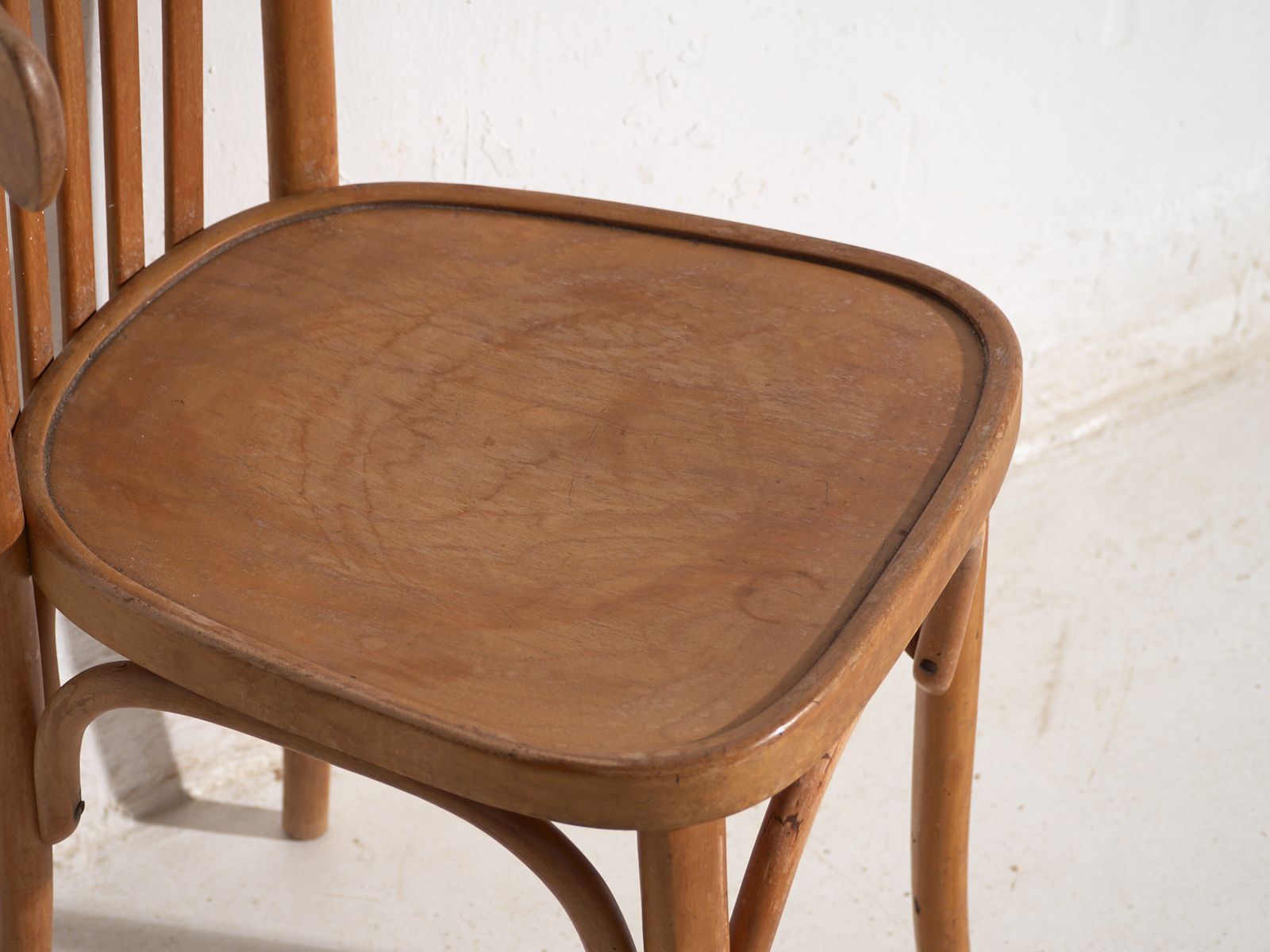 Pair Of Thonet Style Bentwood Chairs With Low Back – Central Europe, Circa 1920 photo vintage