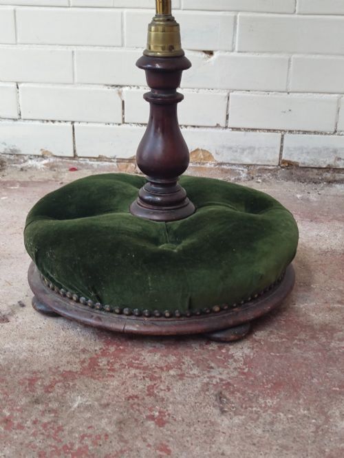 Antique Victorian Country House Velvet Needlework Fireside Brass Pole Screen photo furniture