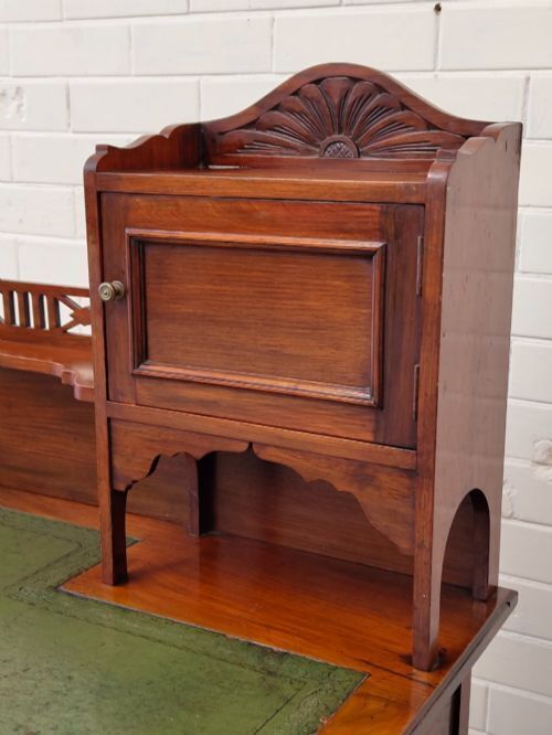 Antique Edwardian Mahogany Inlaid & Leather Ladies Writing Desk photo 425.0