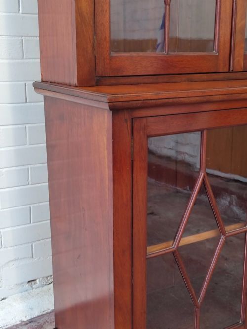 Antique Victorian Mahogany Astragal Glazed Victorian Adjustable Bookcase photo Furniture
