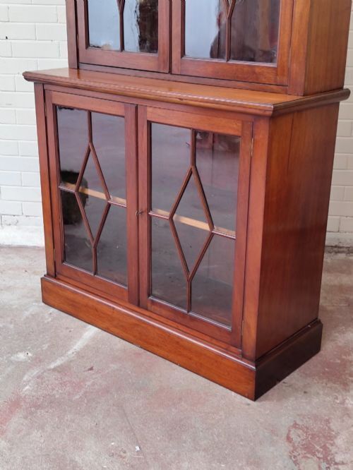 photo buy Antique Victorian Mahogany Astragal Glazed Victorian Adjustable Bookcase