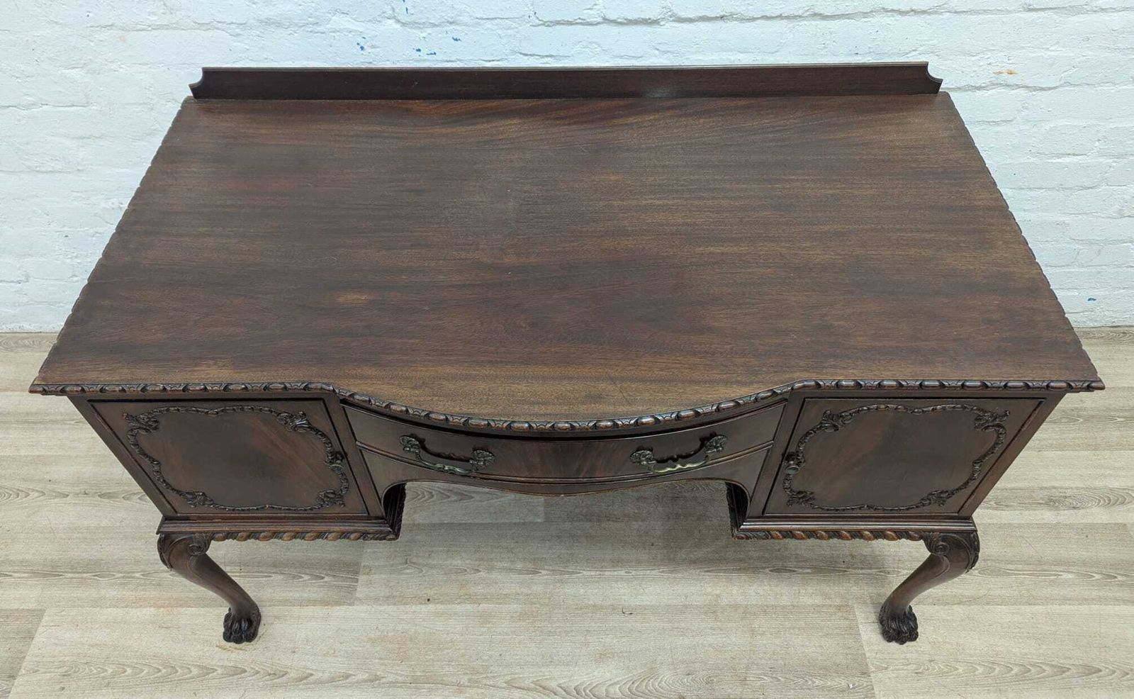 Early 20th Century Chippendale Style Mahogany Desk By Bath Cabinet Makers photo furniture