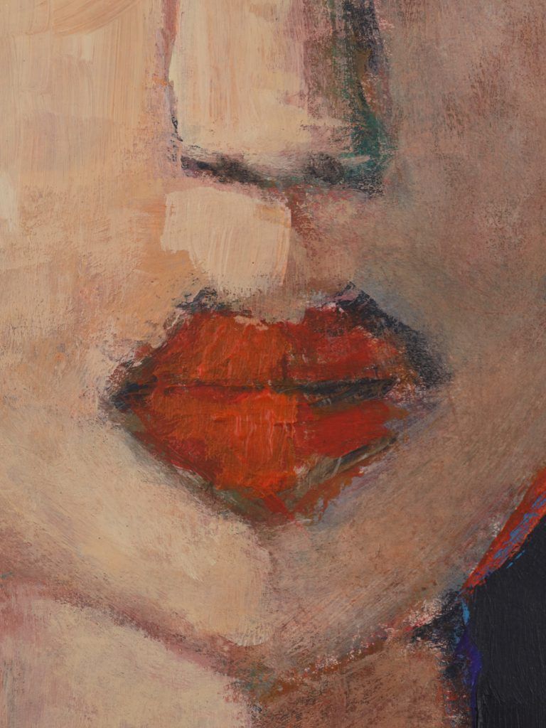 Art Harry Charles Tim Neo Expressionist Acrylic Painting ‘Alice’   Longhead Series, 2025 photo