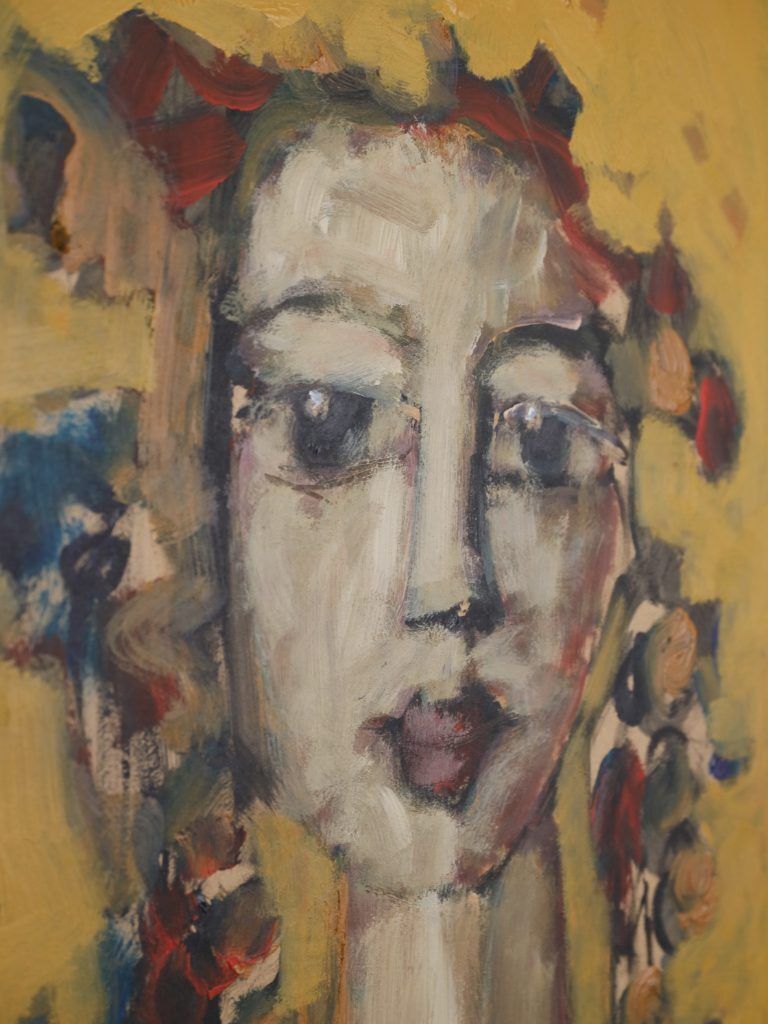 Art Harry Charles Tim Neo Expressionist Acrylic Painting ‘Harvest Boss’ – Longhead Series, 2026 photo