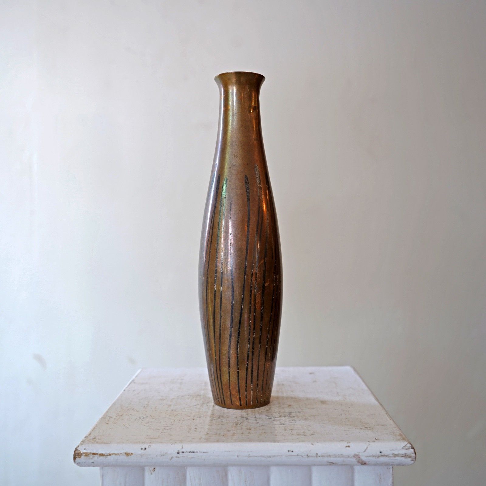 Mid Century French Metal Vase photo vinterior