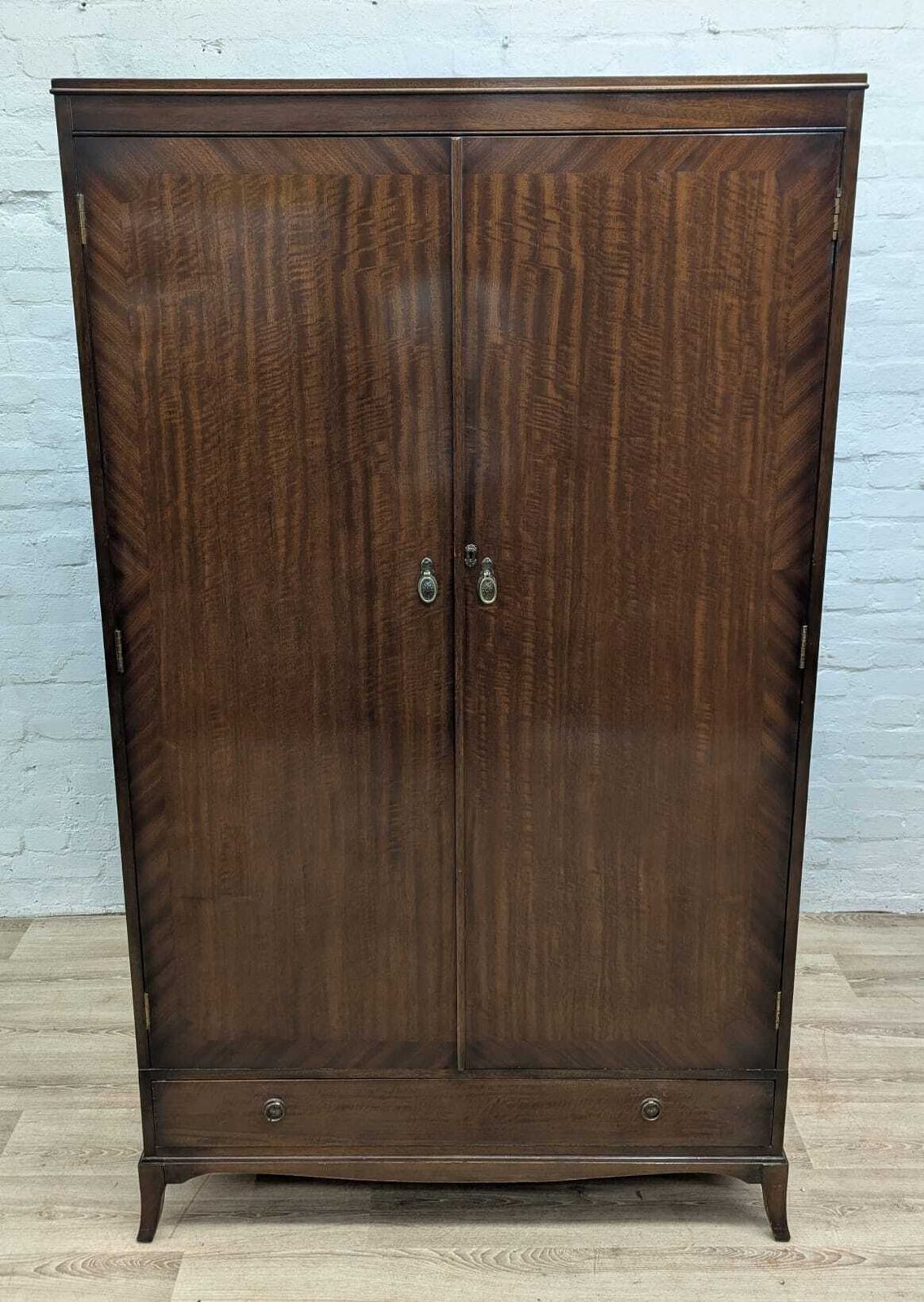 20th Century Mahogany Double Wardrobe By Strongbow Furniture