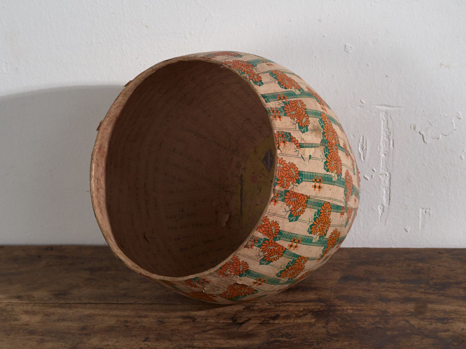 Antique Chinese Papier Mâché Basket With Floral Motifs – China, Circa 1930 photo 182.0