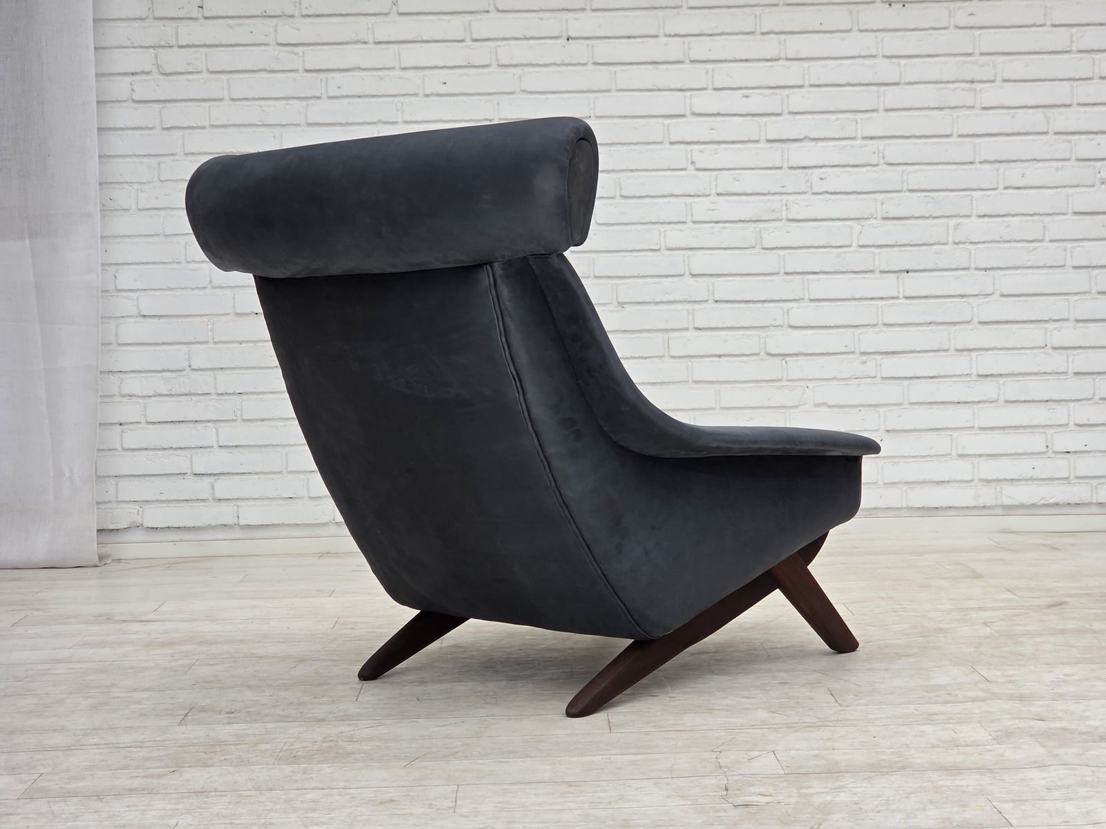 4500.0 Ca. Jaren 1970, Deens Design Van Illum Wikkelsø, Opnieuw Beklede Fauteuil, Leer. photo