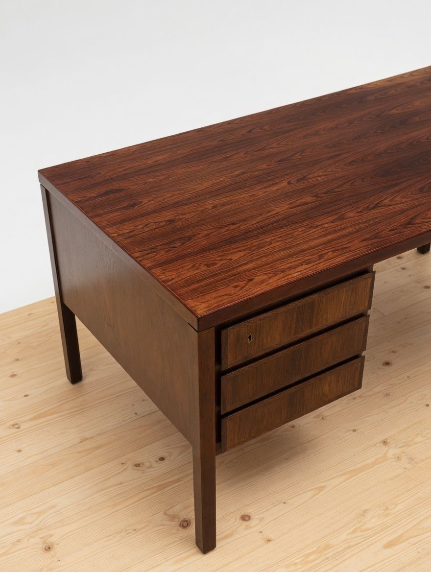 Gunni Omann Model 77 Rosewood Desk, 1960s. photo vintage