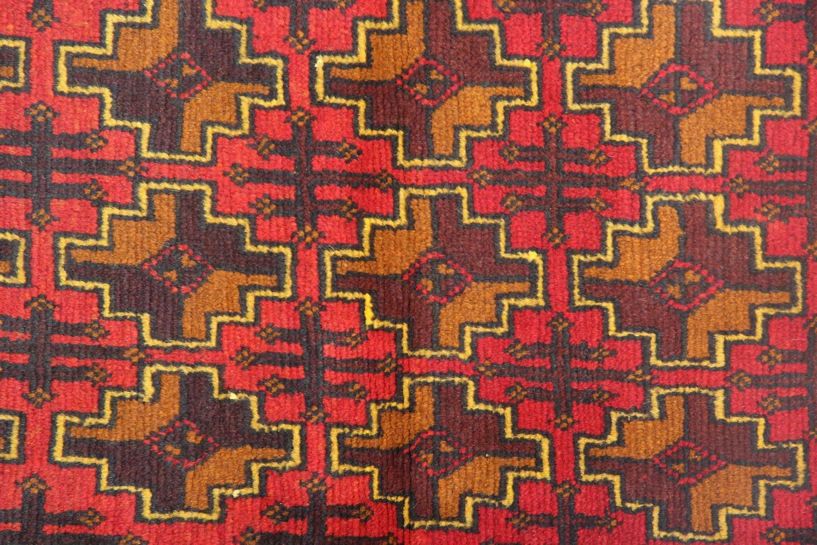 Vintage Rugs Area Oriental Rug, Handmade Carpet Wool Geometric photo for sale