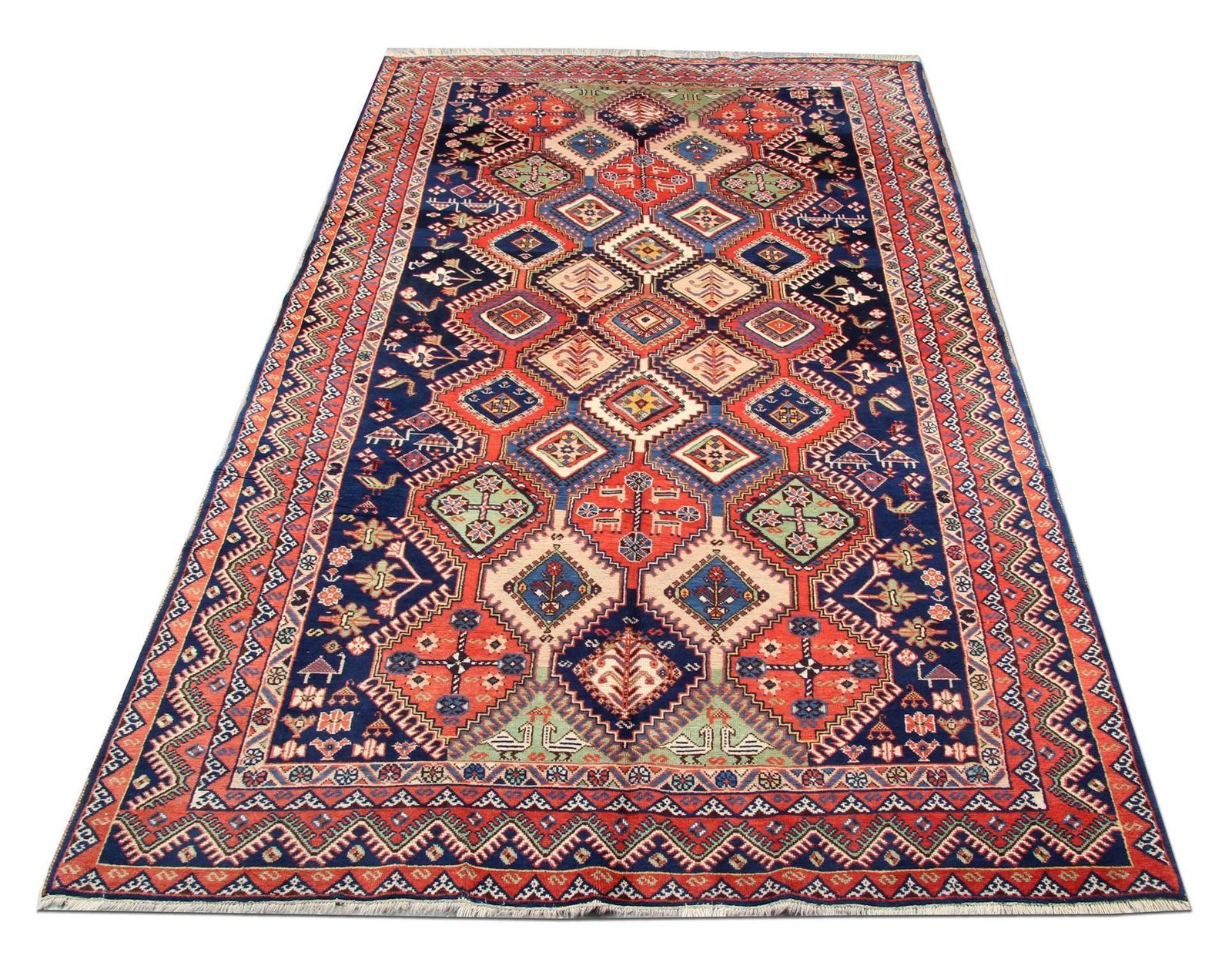Handmade Antique Rug Oriental Caucasian Rug, Geometric Tribal Carpet photo furniture