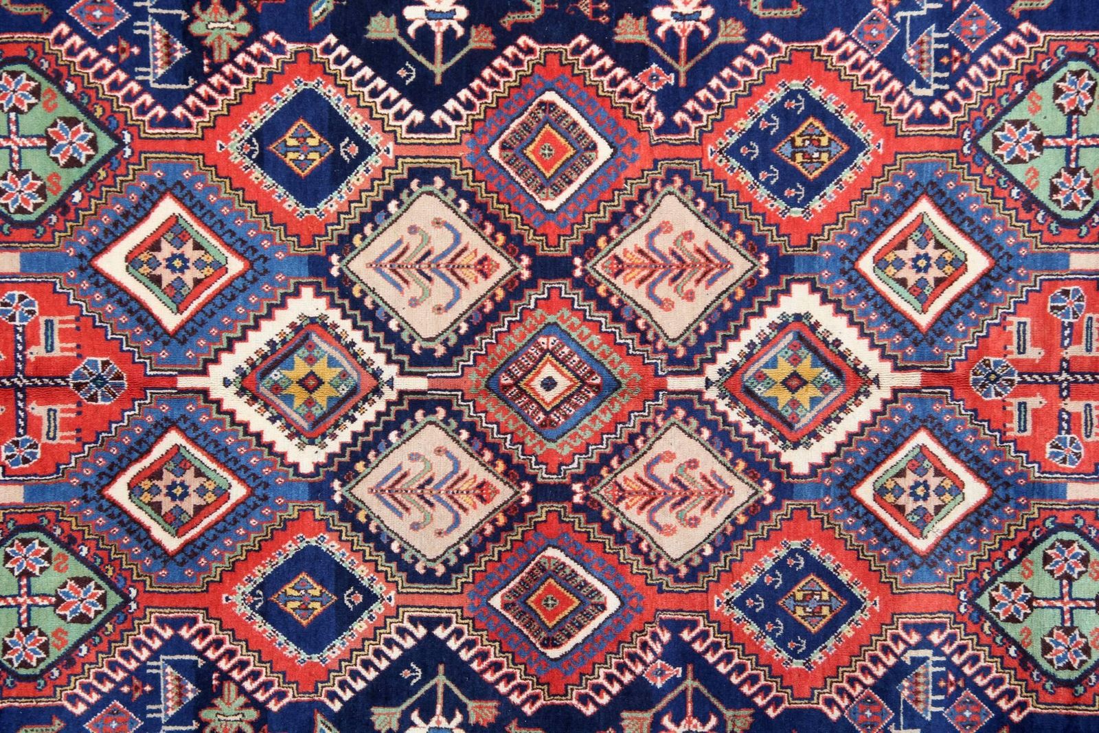 Handmade Antique Rug Oriental Caucasian Rug, Geometric Tribal Carpet photo for sale