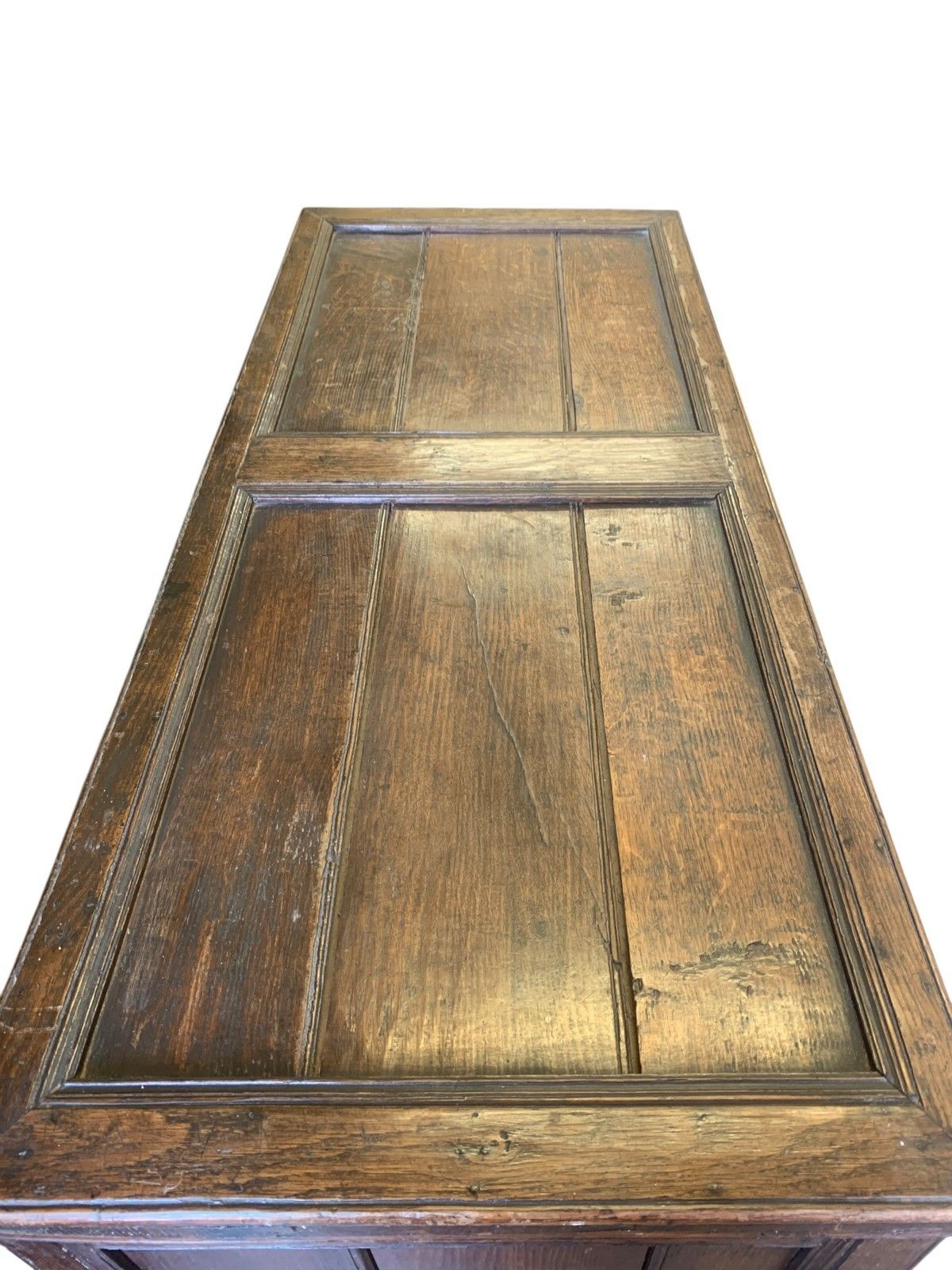 831.0 Antique Georgian Oak Mule Chest Blanket Box Drawers Coffee Table Trunk C.1800 photo