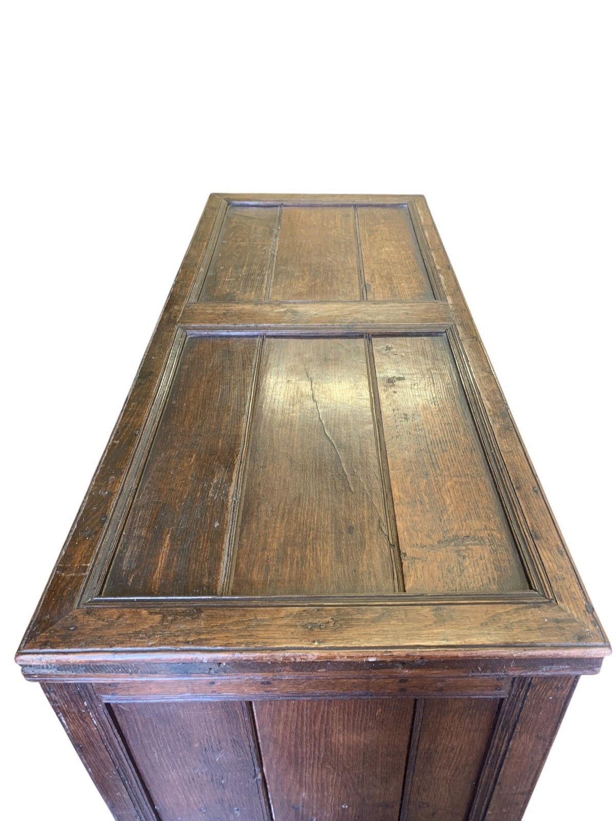 photo vinterior Antique Georgian Oak Mule Chest Blanket Box Drawers Coffee Table Trunk C.1800