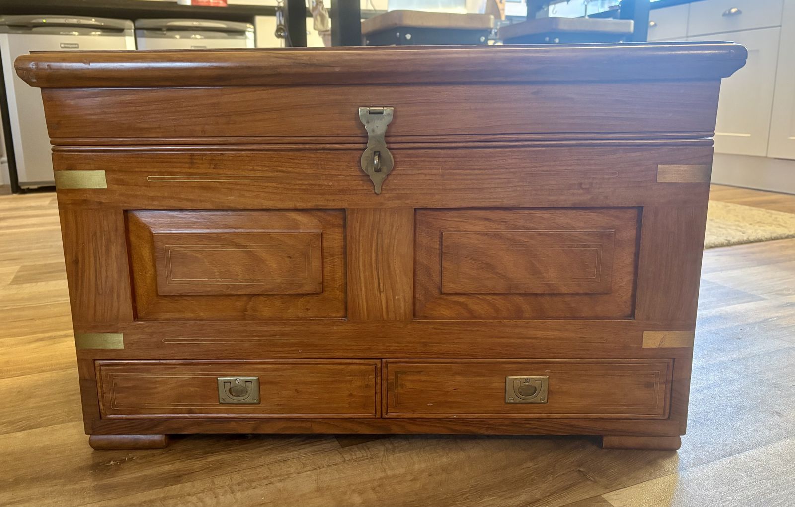 Captains Chest, Rosewood With Brass Handles And Trim photo Furniture