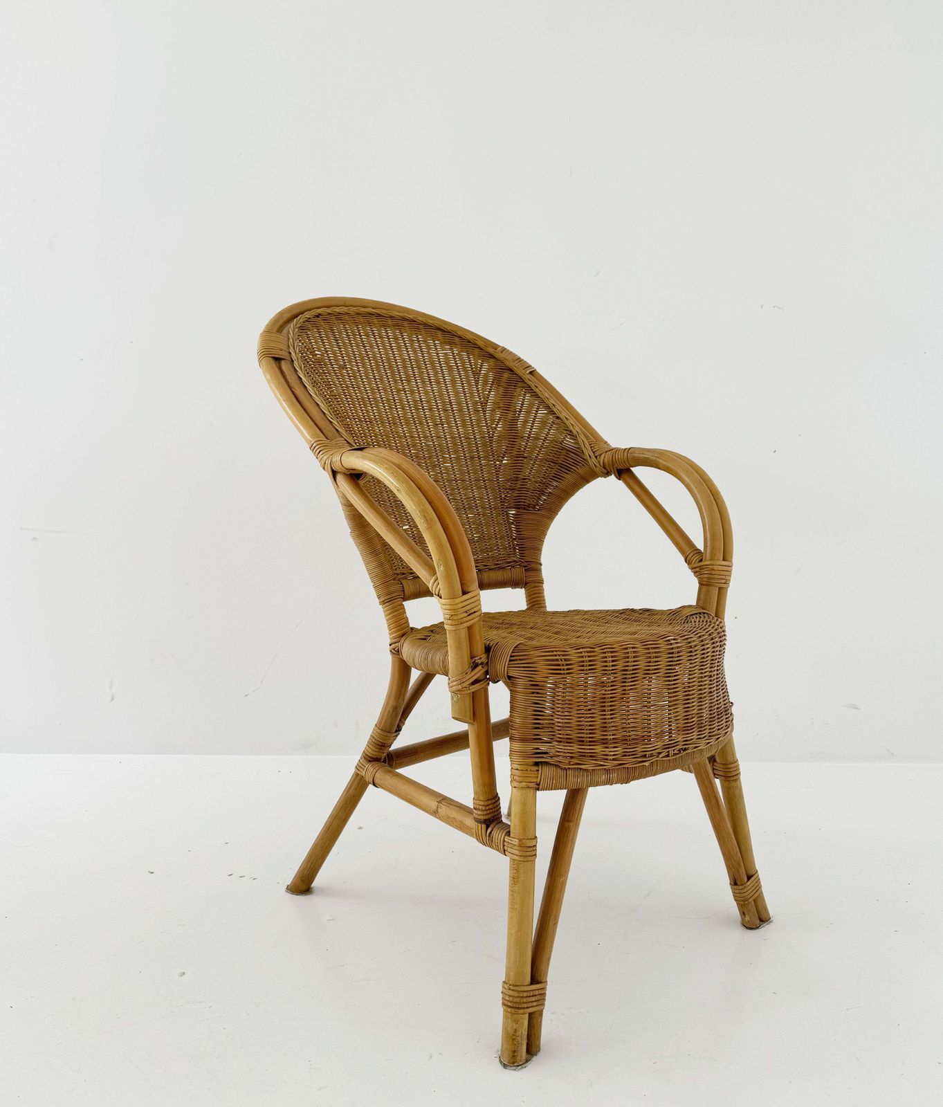 Woven Rattan Armchair, 1960s