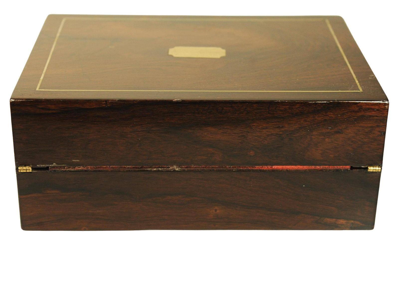 Victorian Rosewood Writing Slope With Brass & Leather Inlay, Circa 1880's photo 1600.0