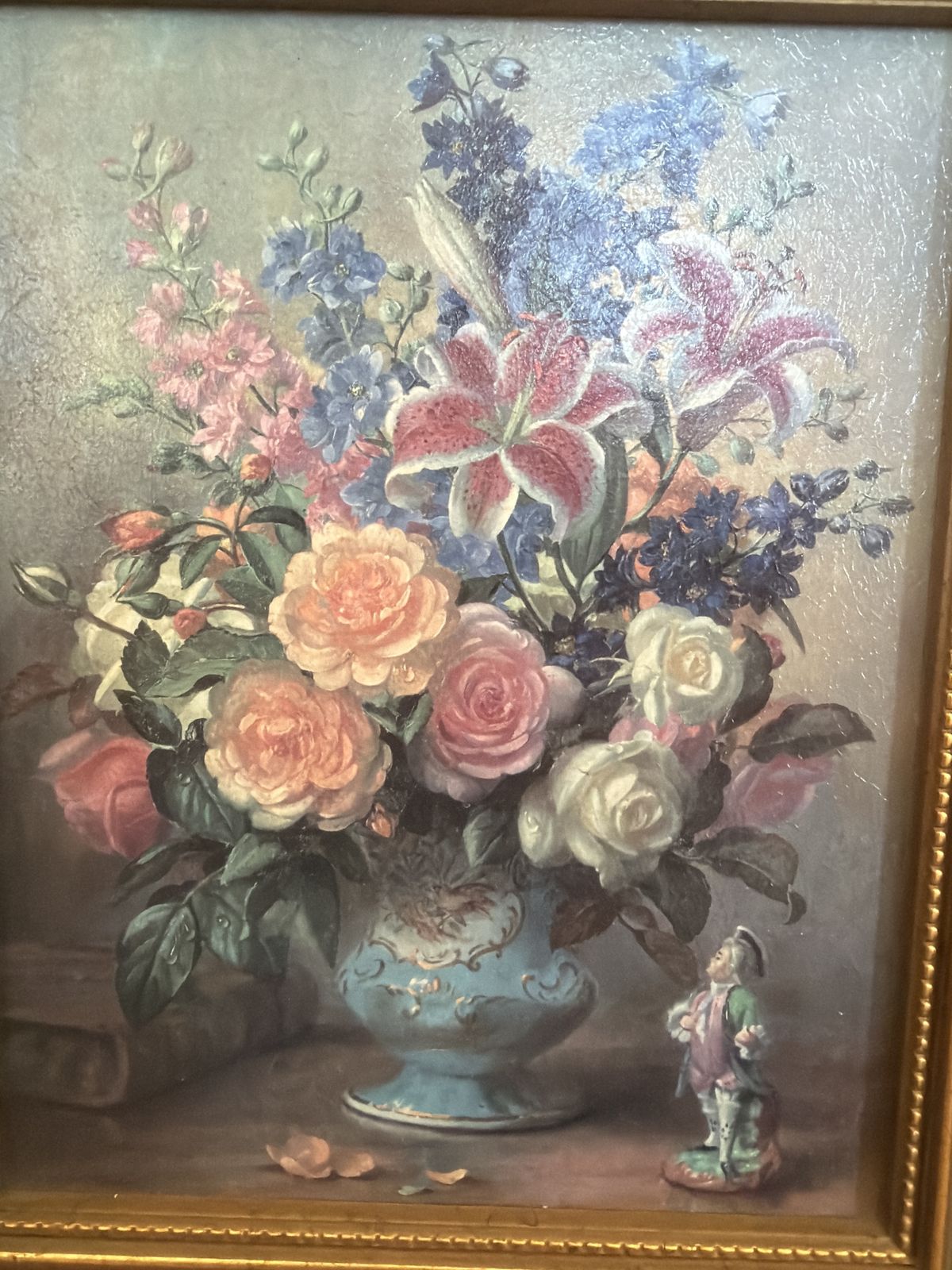 Vintage Albert Williams Framed Art Print   Heritage Collection Floral Still Life photo furniture
