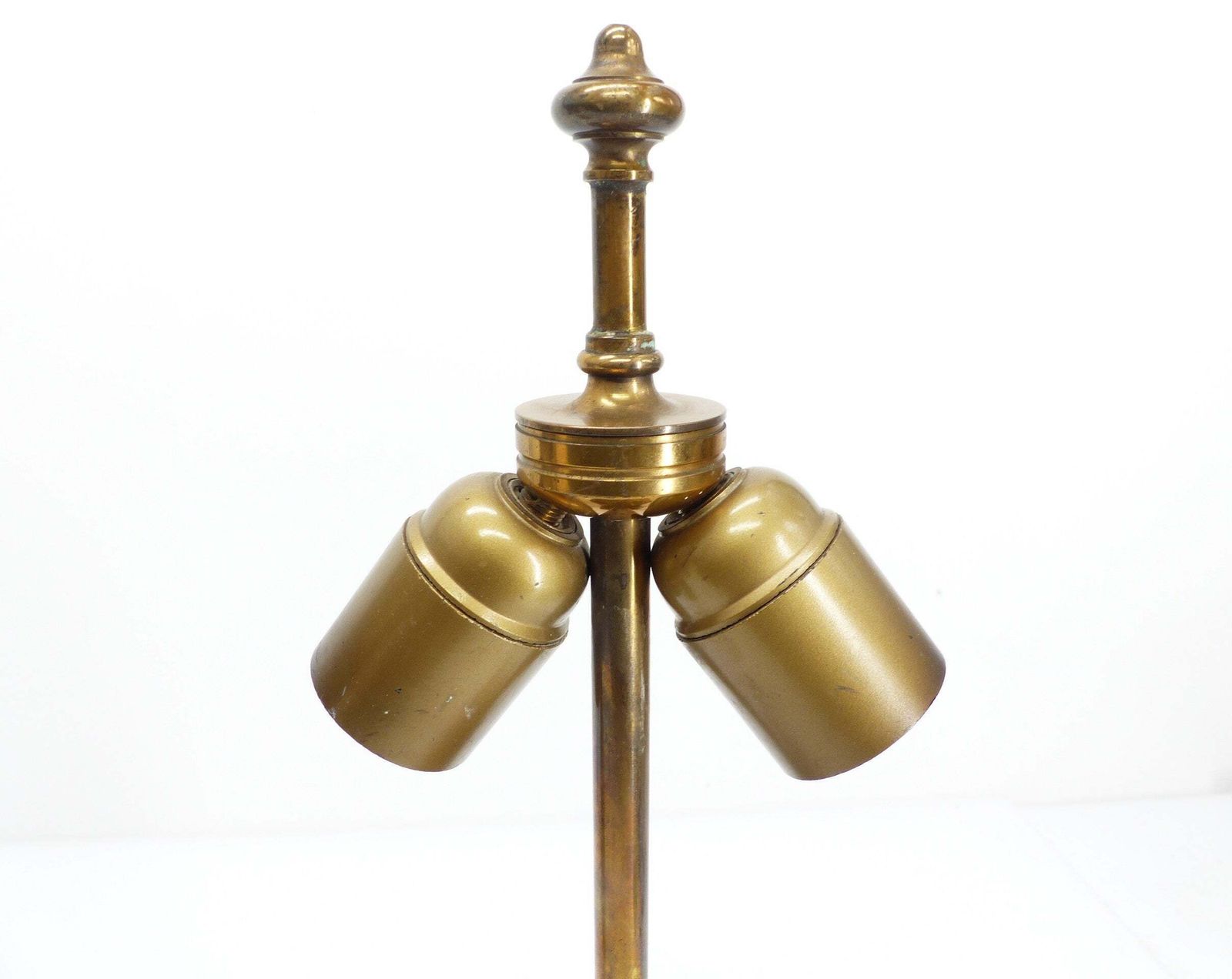 photo for sale Pair Of Hammered Brass Floral Lamps, French Organic Brutalist Work, Circa 1970