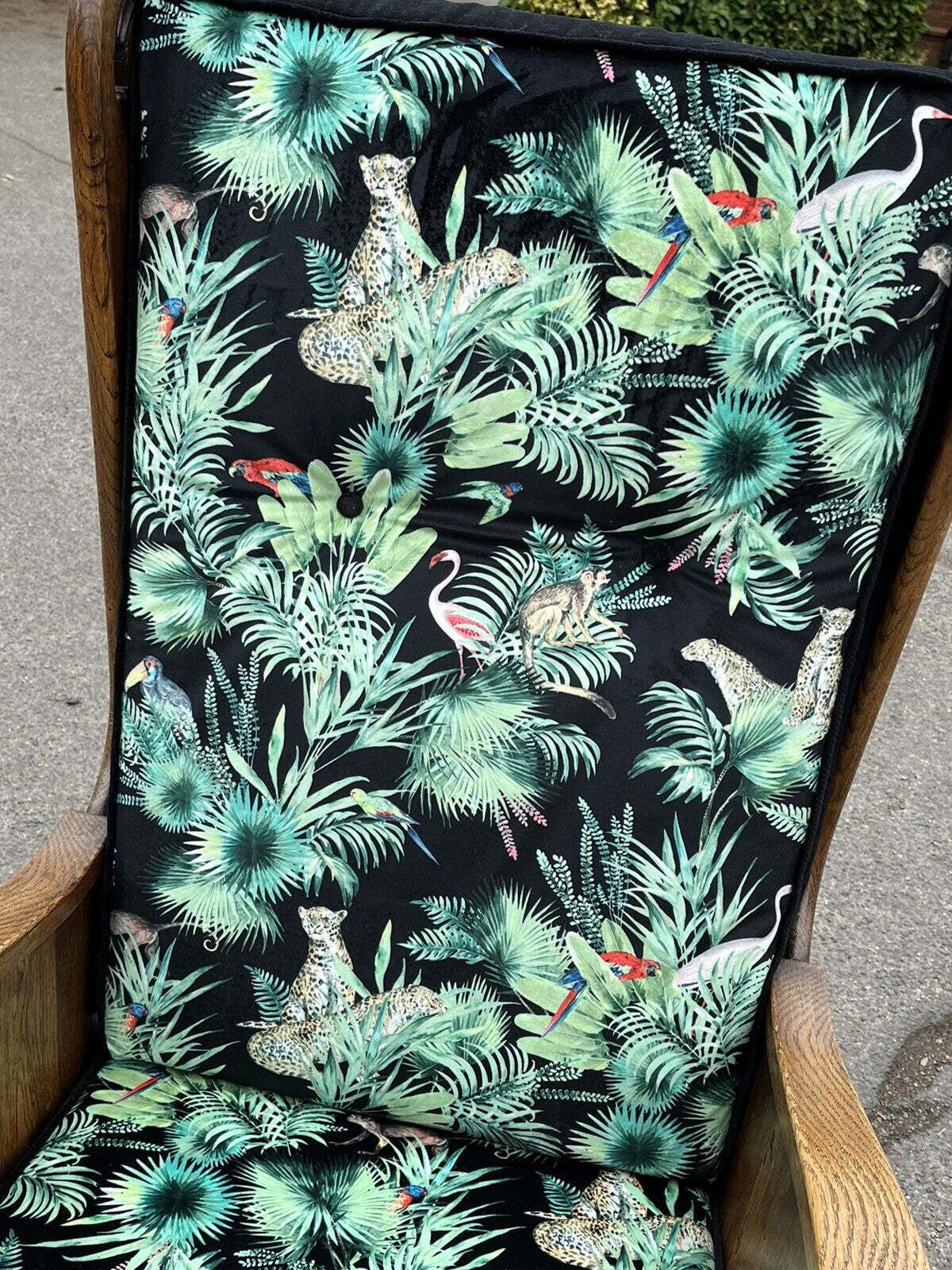photo vintage Pair Of Oak Mid Century Lounge Armchairs