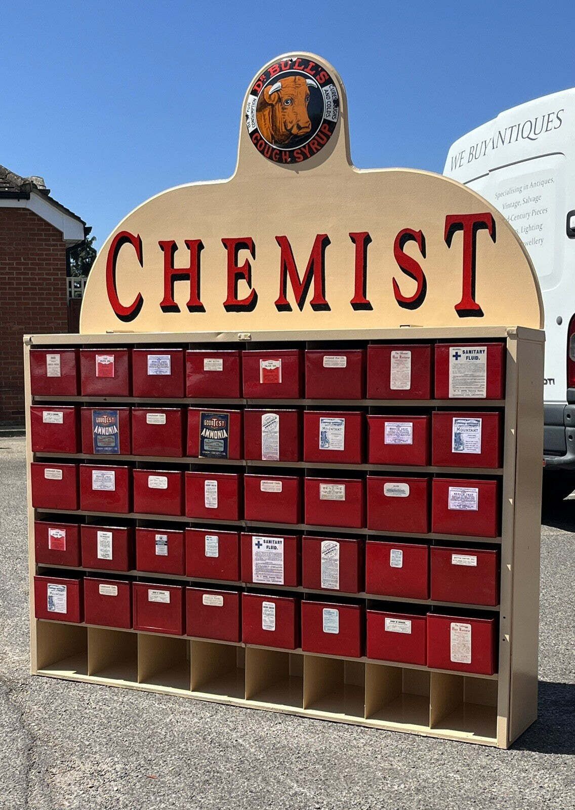 Chemists Drawers, Lots Of Storage. 40 Deep Drawers. Great Unique Shoe Storage photo Furniture