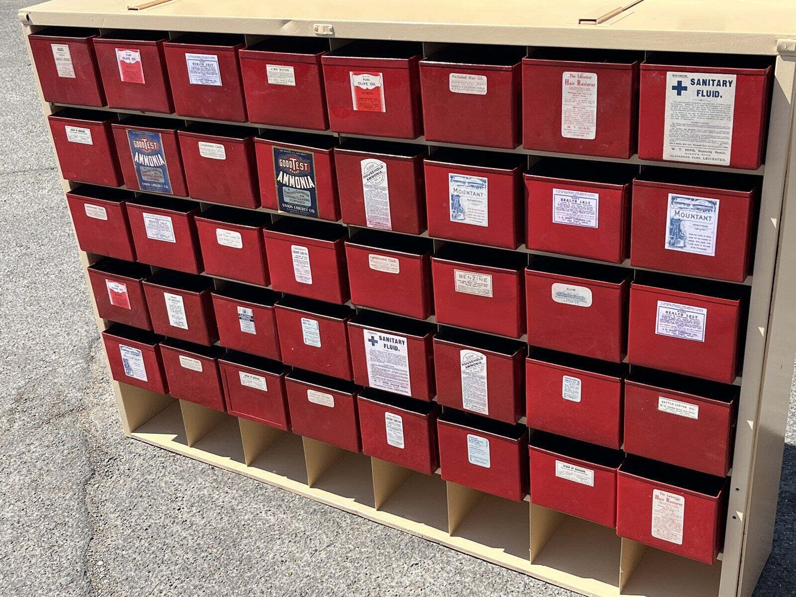Chemists Drawers, Lots Of Storage. 40 Deep Drawers. Great Unique Shoe Storage photo vinterior