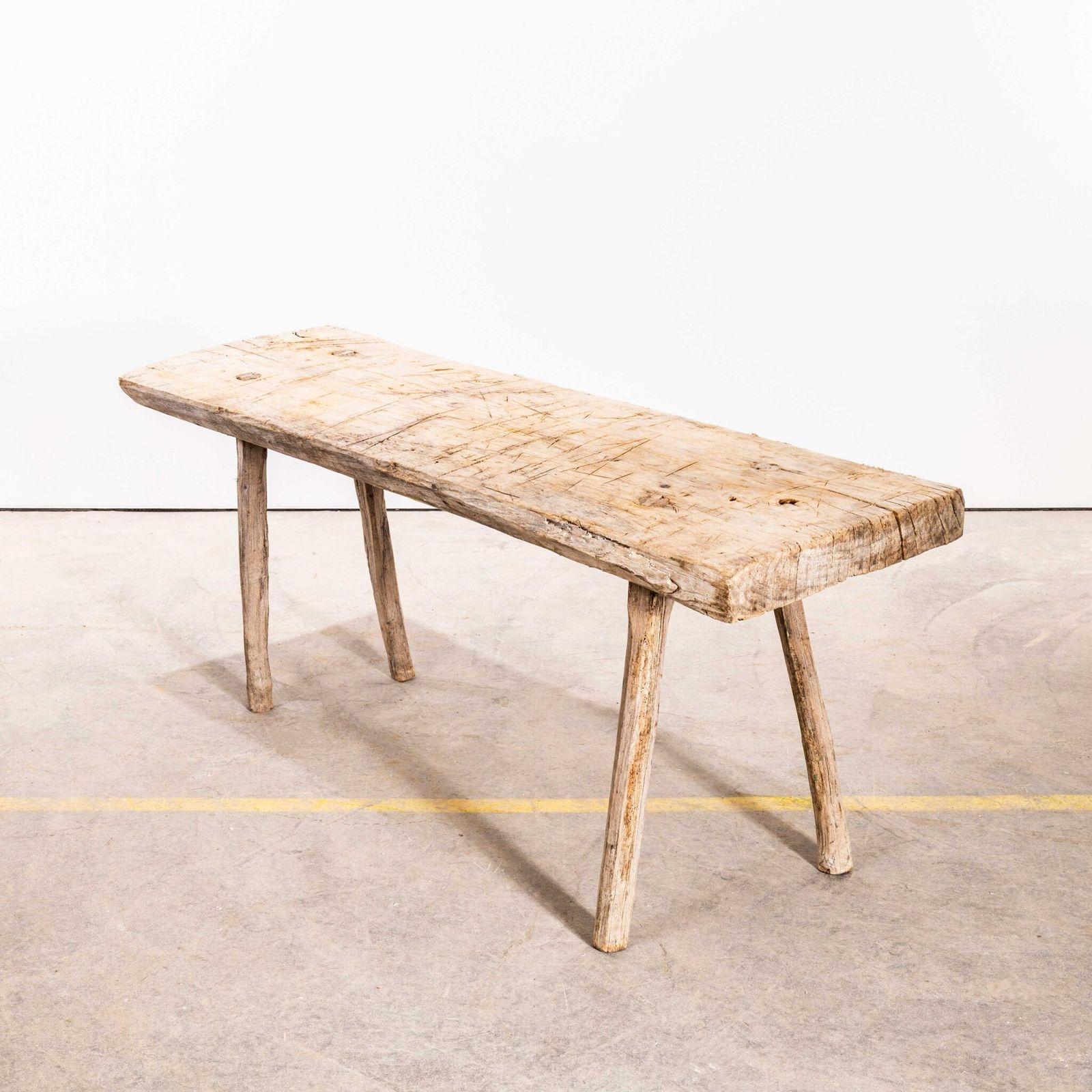 1950’s Original Hungarian Butchers Table – Wide Leg Stance