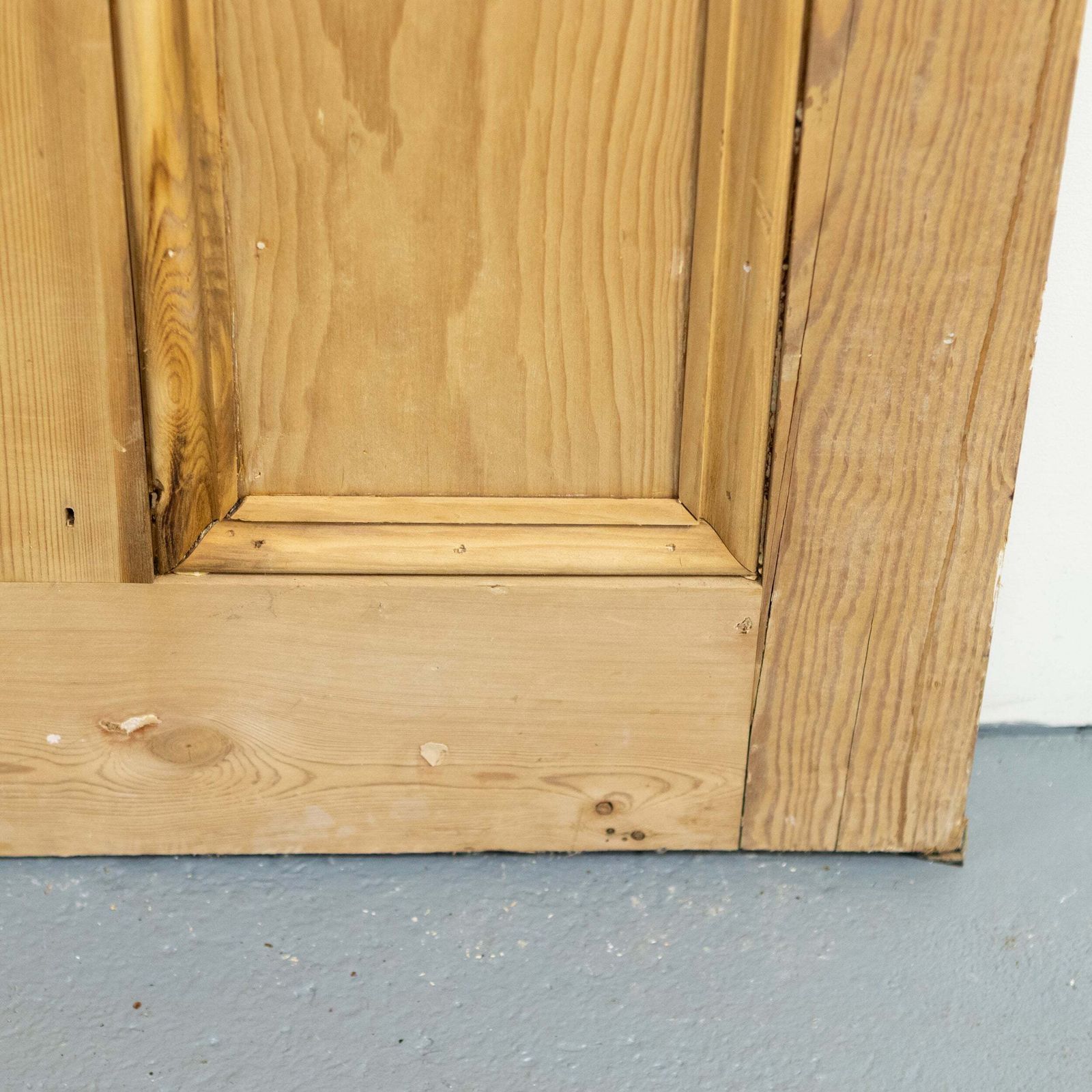 Antique 4 Panel Stripped Door 203cm X 83cm photo vinterior
