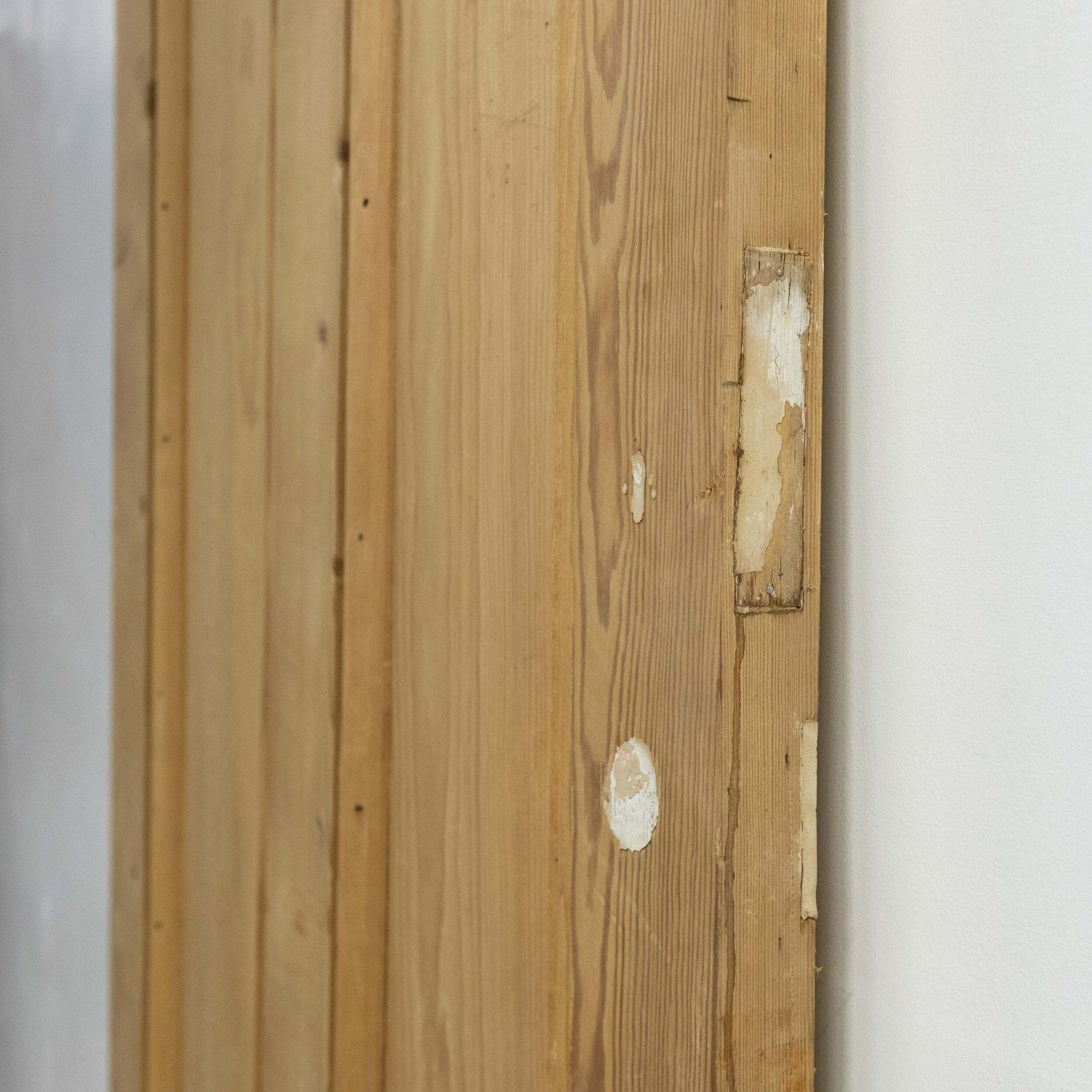 Antique 4 Panel Stripped Door 203cm X 83cm photo vintage