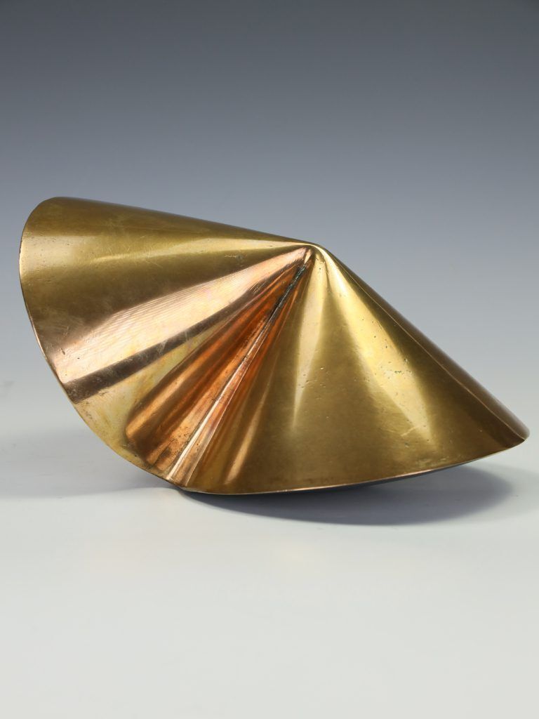 Mid Century Modern British Abstract Bronze Sculpture By 'Wd' – Dated 1966 photo Art