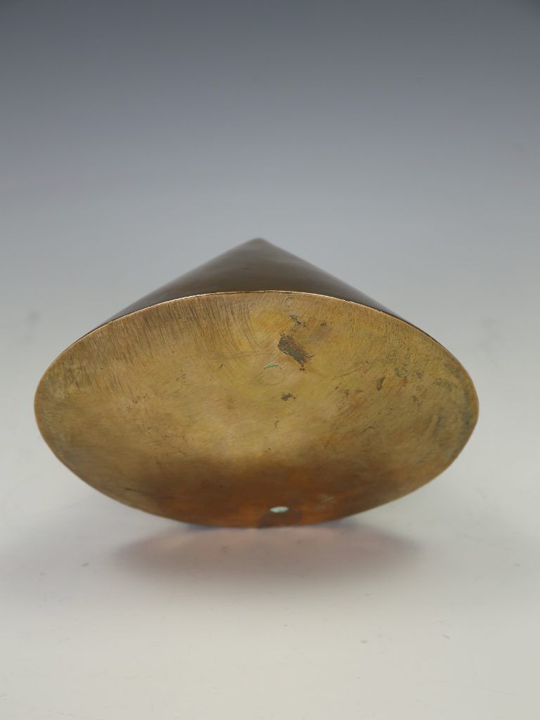 Art Mid Century Modern British Abstract Bronze Sculpture By 'Wd' – Dated 1966 photo