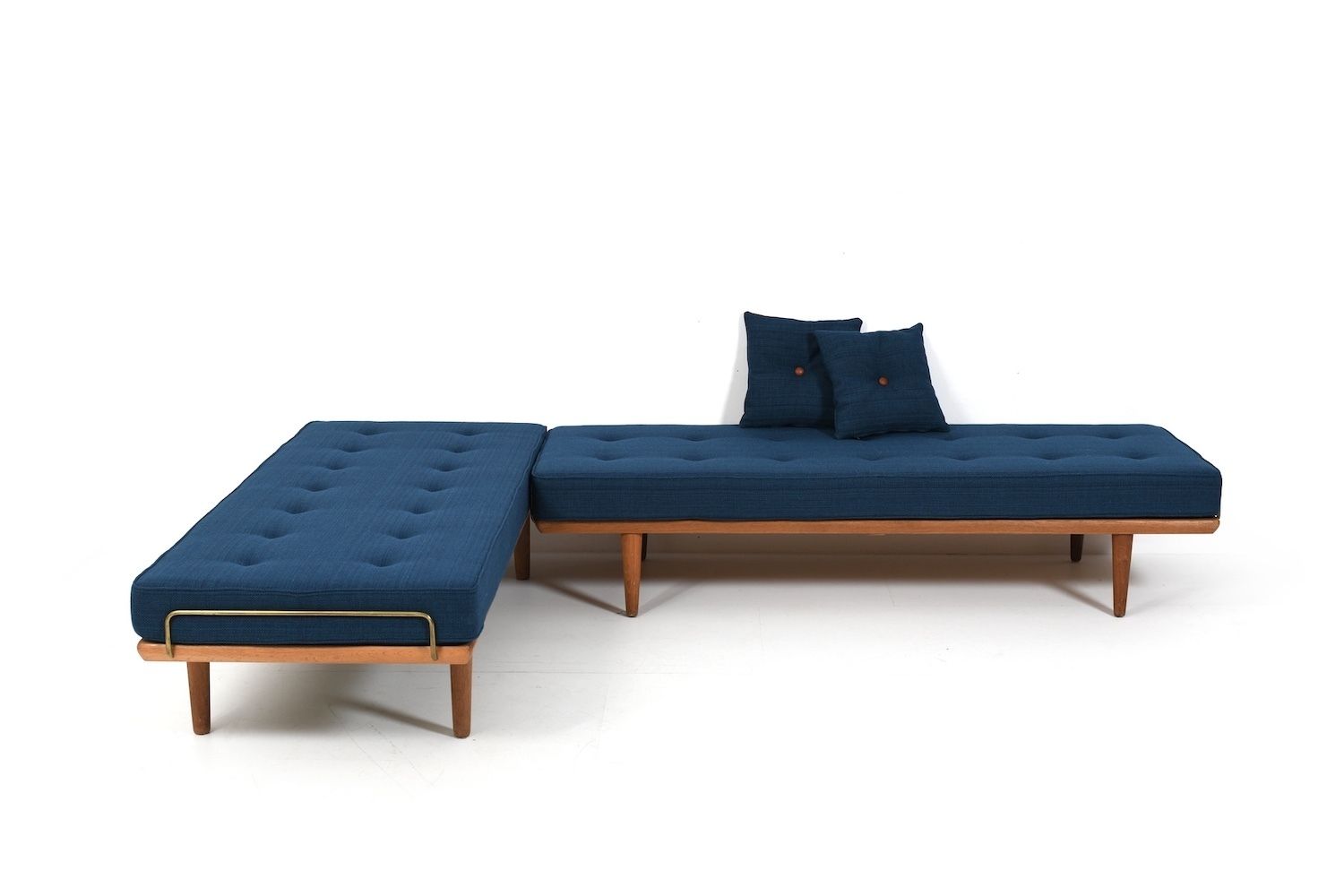 photo for sale New Upholstered Pair Of Ge 19 Hans Wegner Daybeds