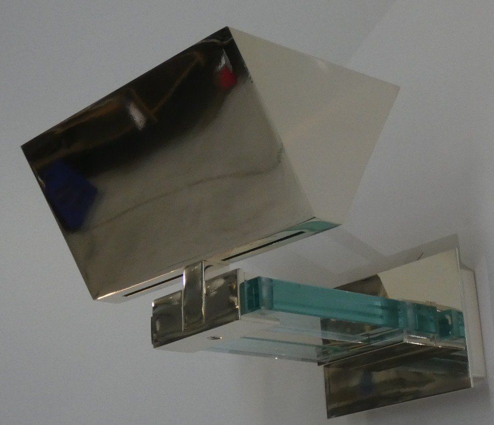 Chrome Steel And Glass Wall Lights By Martini For Fratelli Martin, Italy, 1970s, Set Of 4