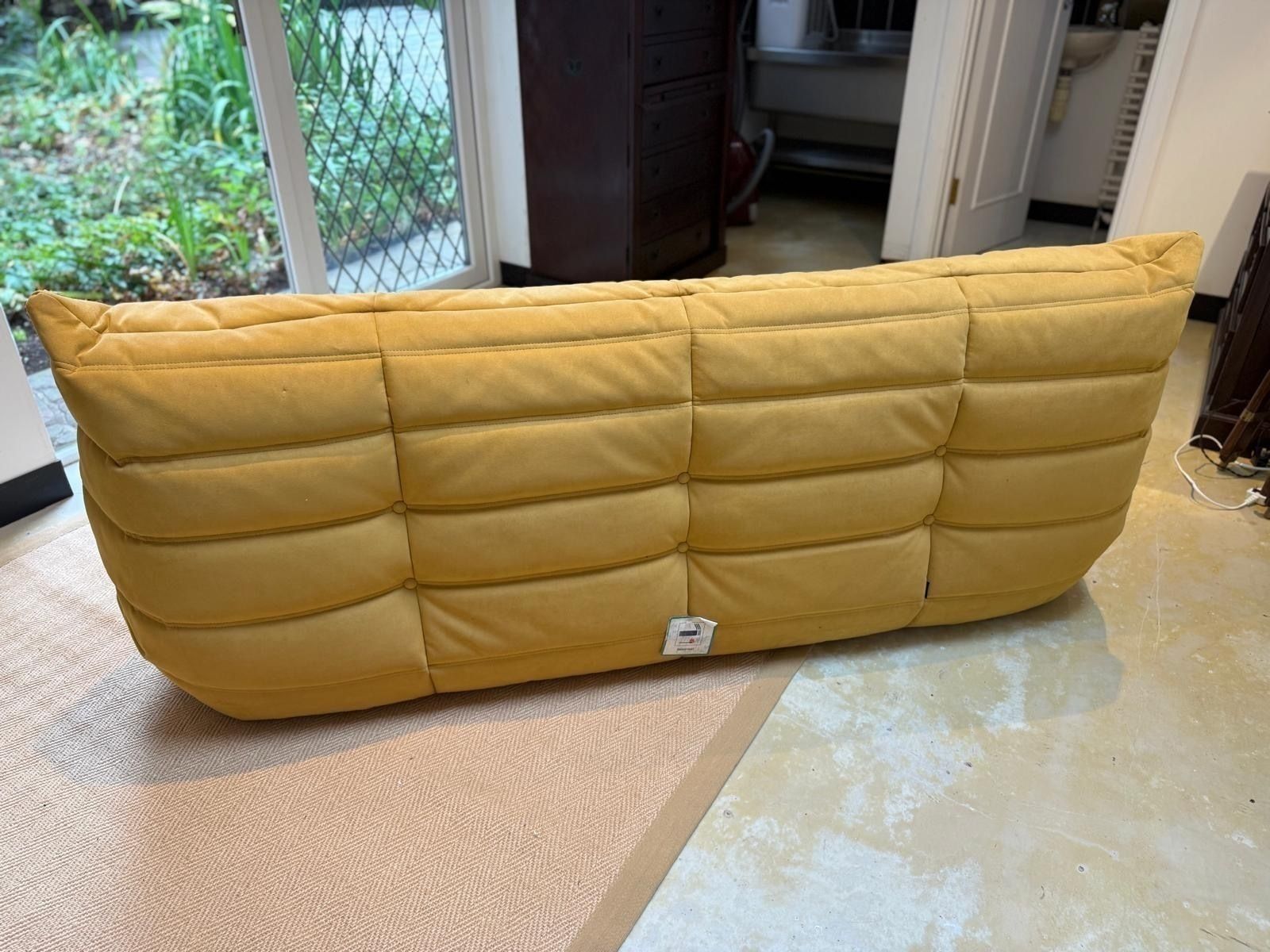 3 Seater Togo Sofa By Michel Ducaroy For Lignet Roset In Alcantara Fabric photo for sale