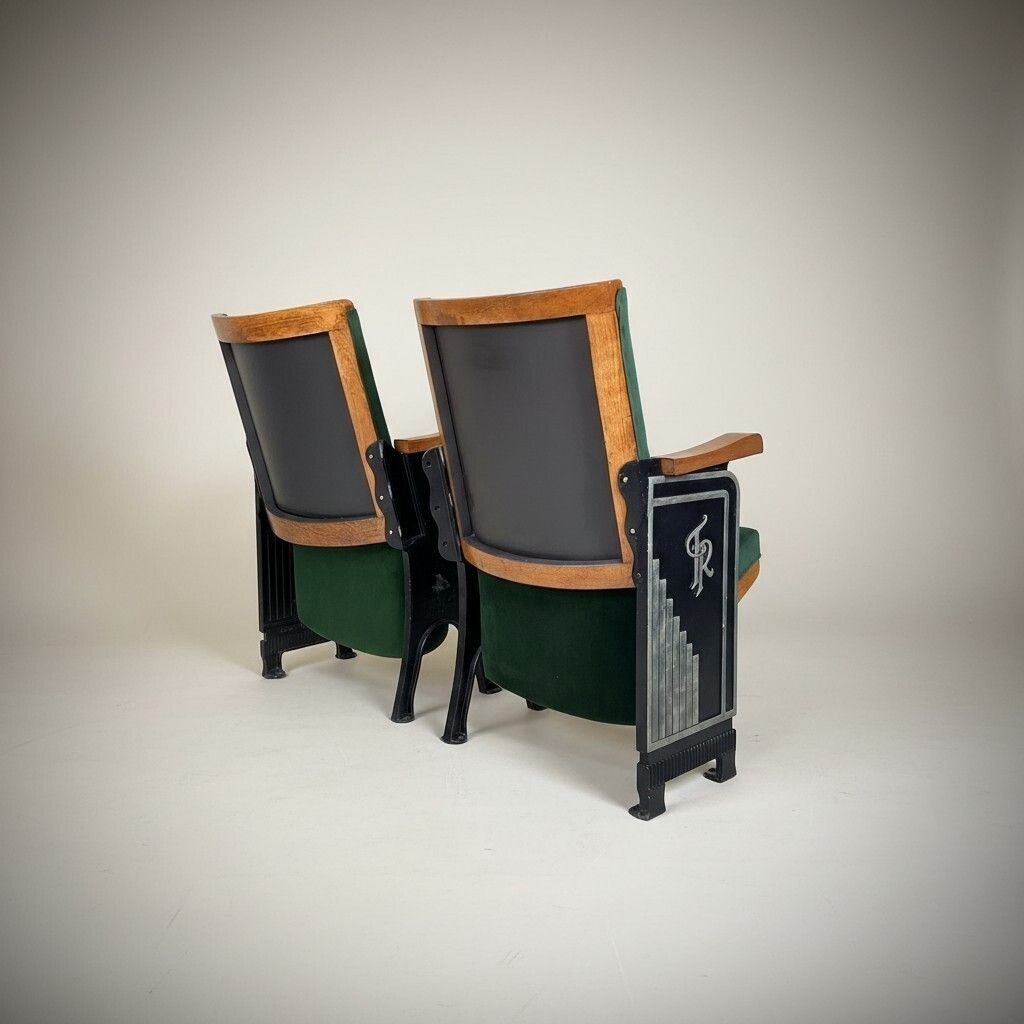 Vintage Theatre Royal Seating Pair photo furniture