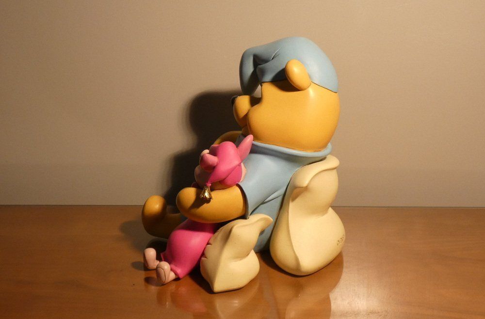 Ceramic & Resin Winnie The Pooh & Piglet Figurine By Peter Mook For Disney, USA, 2000s photo furniture