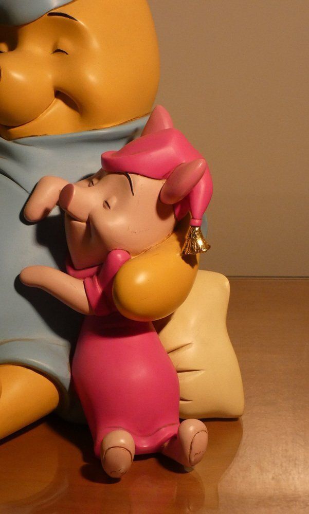 Ceramic & Resin Winnie The Pooh & Piglet Figurine By Peter Mook For Disney, USA, 2000s photo buy