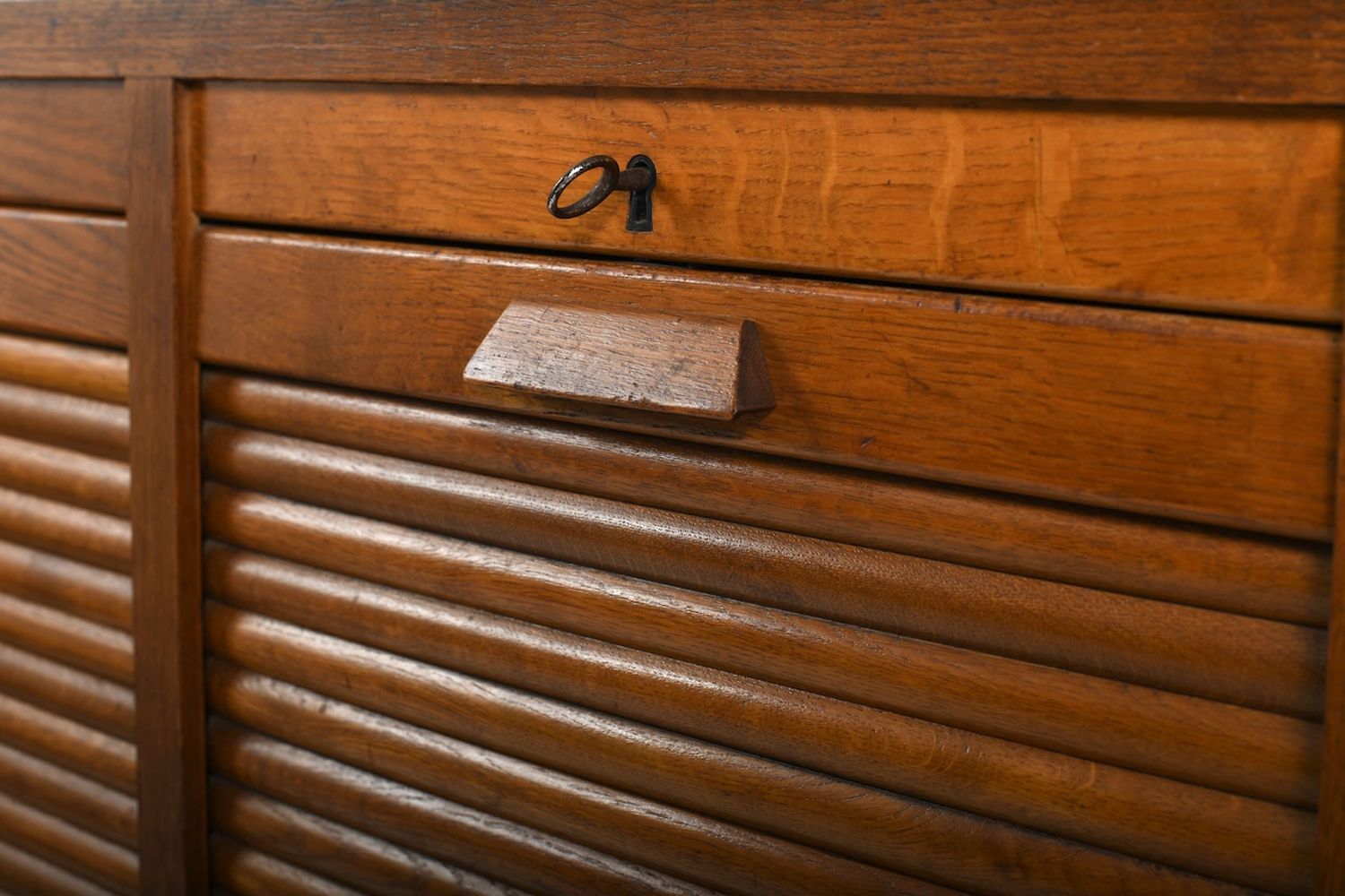 Furniture Double Tambourdoor Cabinet, Denmark 1930s photo
