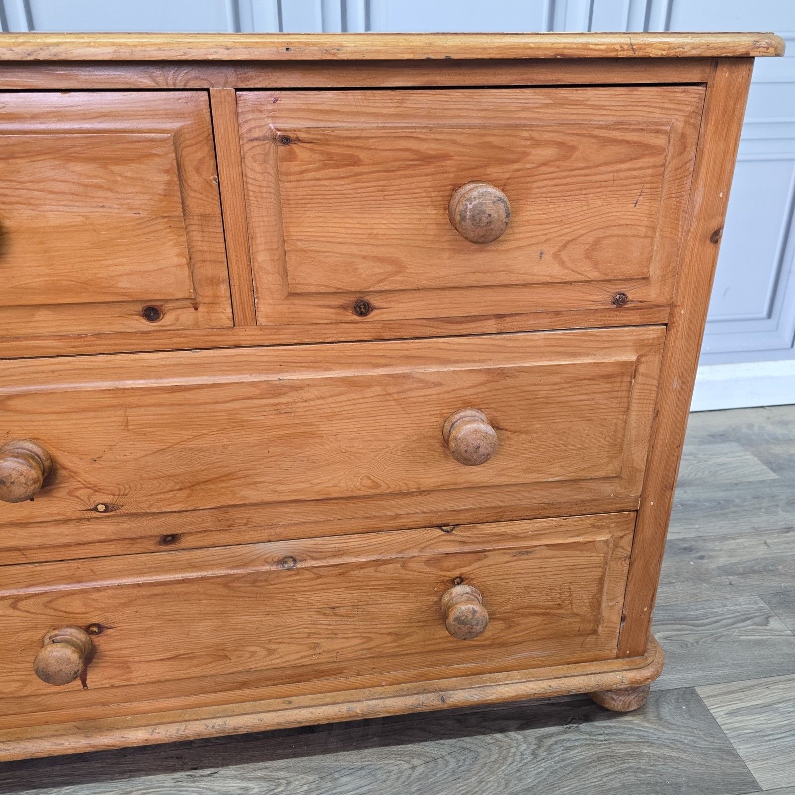 photo for sale Vintage Chest Of Drawers Solid Wooden Pine Country Farmhouse Style Retro
