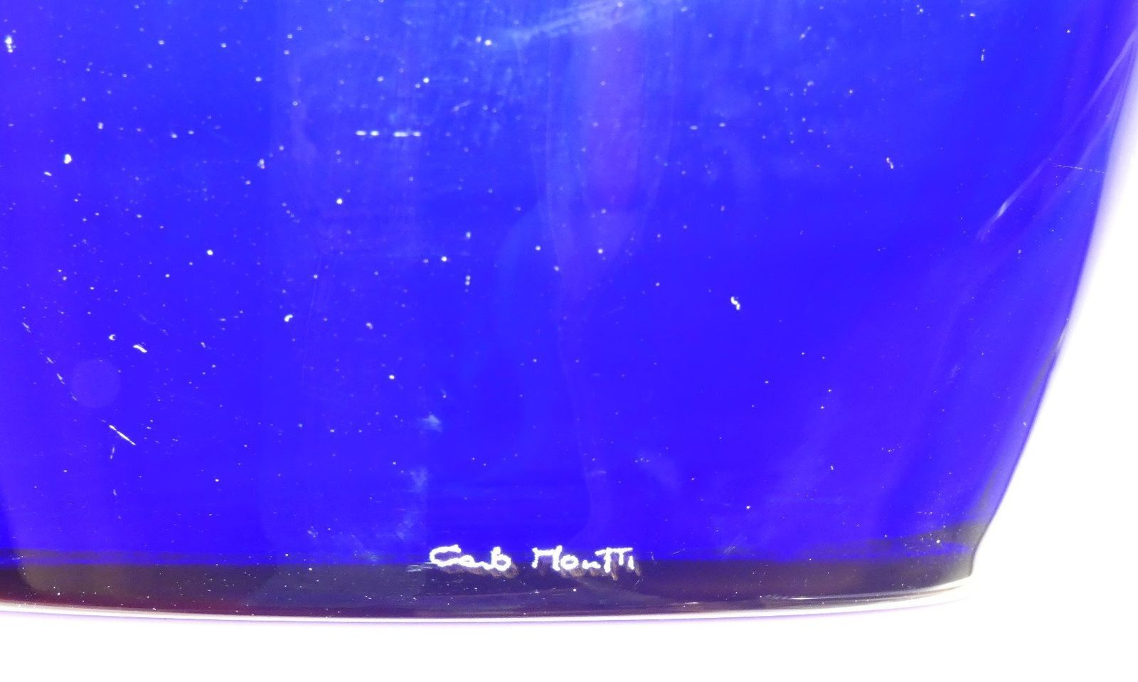 Cobalt Blue Vase And Ashtray By Carlo Moretti, 1990s, Set Of 2 photo vinterior