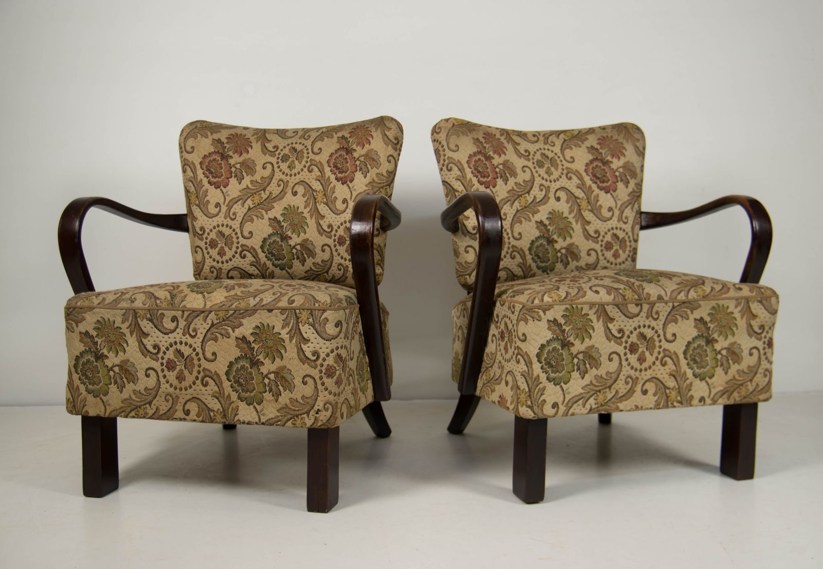 Paar art deco fauteuils H 237 van Jindřich Halabala, Tsjechië, jaren 1930 photo furniture