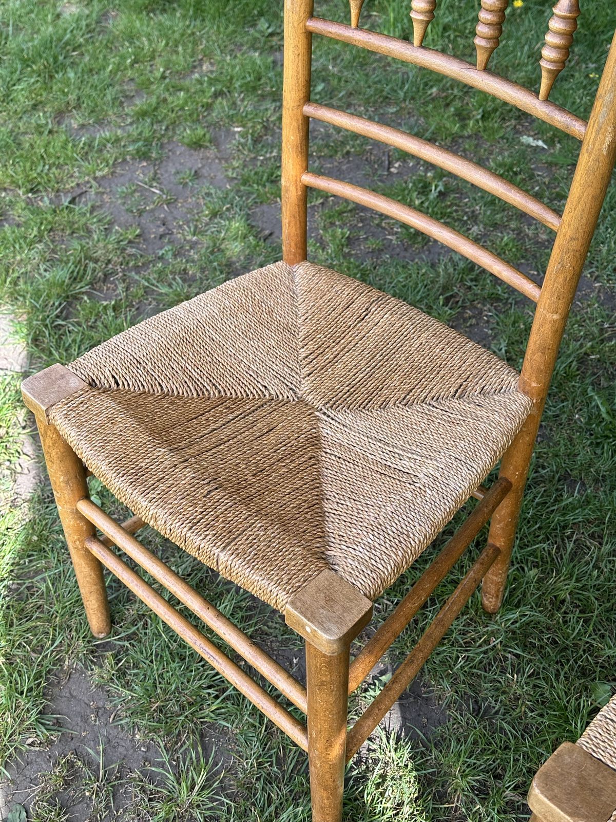 A Pair Of 19th Century Beech And Ash Sussex Chairs, Very Likely Made For Morris & Co. photo buy