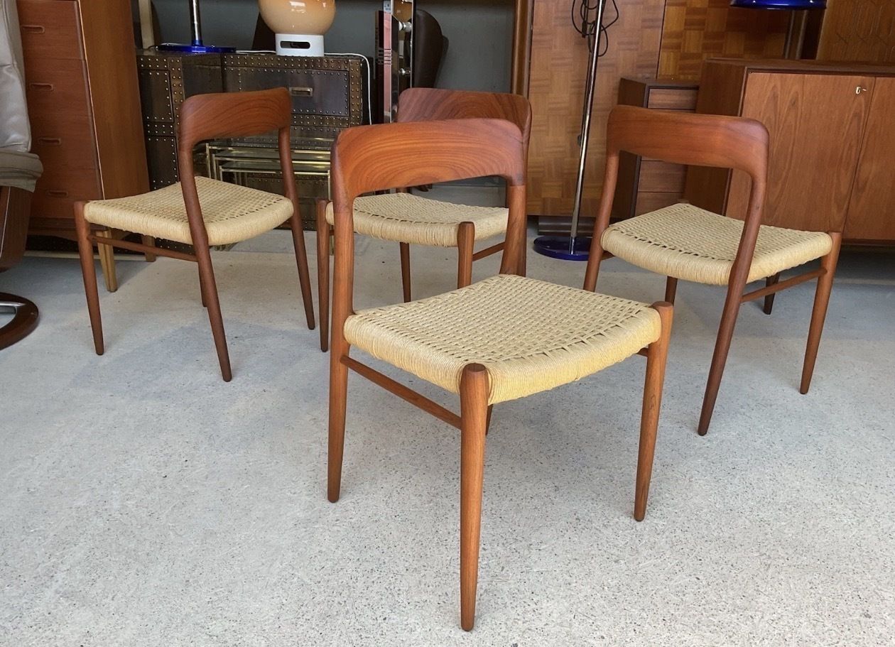 Danish Model 75 Dining Chairs By Niels Otto Møller For J.L. Møllers Mobelfabrik photo furniture