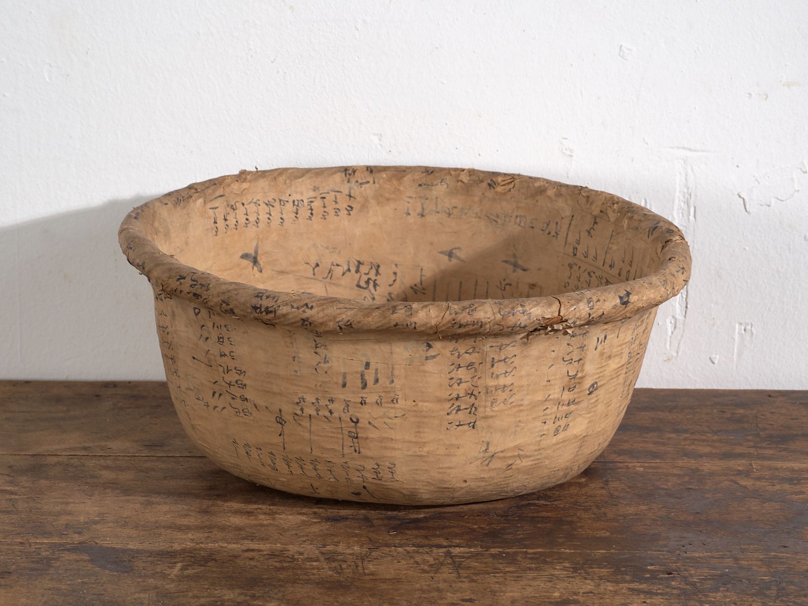 Antique Japanese Tally Bowl In Washi Paper – Japan, Circa 1920