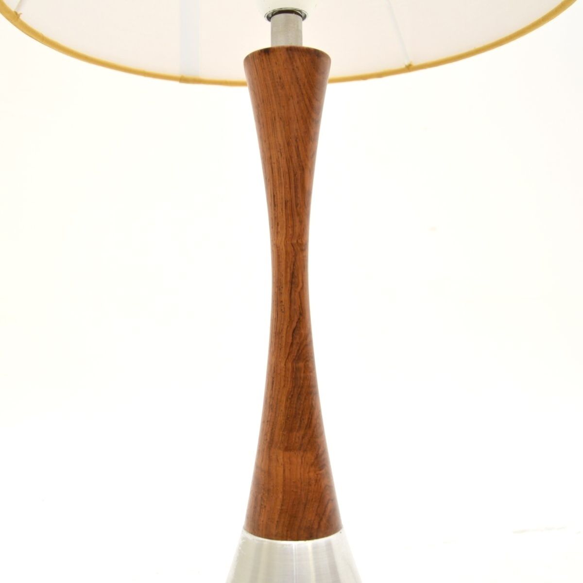 Pair Of Swedish Vintage Rosewood And Steel Table Lamps By Bergboms photo 975.0